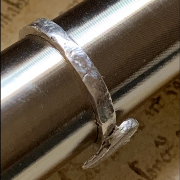 Silver Heart Finger Print Memorial Remembrance Ring Jewelry - Picture 6 of 9